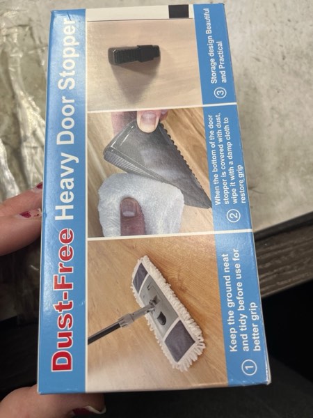 Condition photo showing New/Like New for Strongest Large Door Stopper - Heavy Duty Tall Door Stop Wedge Door Stoppers for Bottom of Door, Tall up to 2.6 In Doorstop Zinc Alloy and Silicone Made Suits Any Heavy Door Any Smooth Floor Silver - 1 Pack