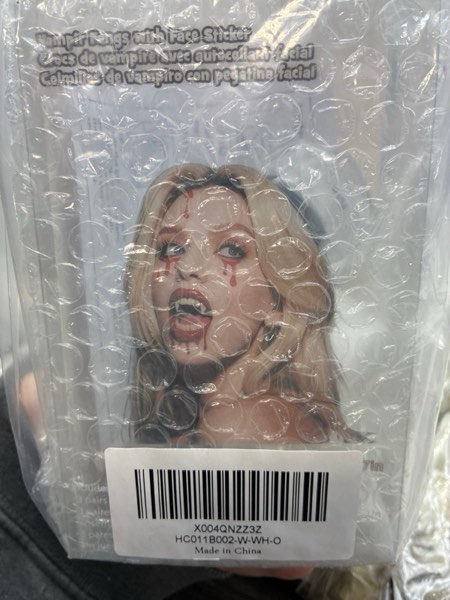 Condition photo showing New/Like New for 3 Pairs Vampire Teeth Set – Reusable Vampire Fangs in 3 Sizes for Halloween Cosplay, Costume Makeup, and Horror Party