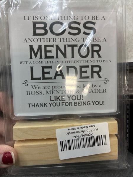 Condition photo showing New/Like New for Funny Boss Day Gifts Best Boss Gifts for Women Men Boss Lady Gifts for Women Thank You Gifts for Boss Appreciation Gift for Leader Gag Gifts for Boss Mentor Supervisor Boss Acrylic Sign 4 X 4 Inches