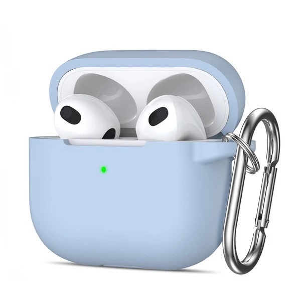 Hype Silicone Airpods Case Cover – Protective Shockproof & Dustproof AirPod Cover Case with Keychain