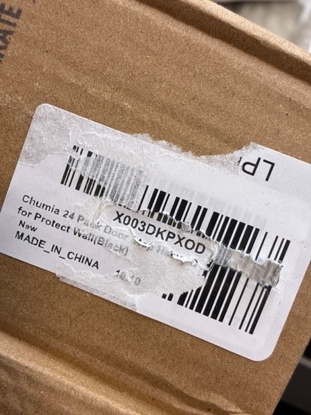 Condition photo showing New/Like New for 24 Pack Door Stop Heavy Duty Solid Rigid Door Stoppers with Soft Rubber Tip Wall Mount Door Stoppers for Bottom of Door (Black)