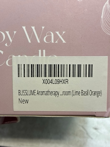 Condition photo showing New/Like New for Lime Basil Orange Scented Candle – 7oz Hand-Poured Non-Toxic Soy Wax, Aromatherapy for Relaxation, Stress Relief & Cozy Home, Thoughtful Gift for Mum, Sister & Friends