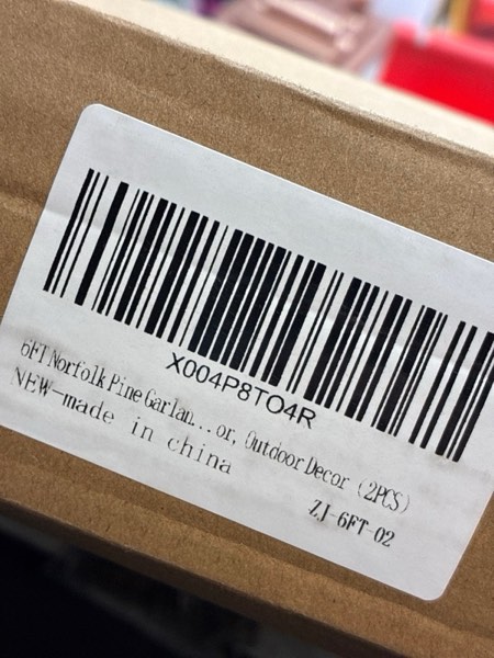 Condition photo showing New/Like New for 6Ft 2Pcs Artificial Norfolk Pine Garland Realistic Green Faux Greenery Garland for Christmas Table, Fireplace, Mantle, Window, Stairs, Indoor, Outdoor Holiday Decor 6FT02