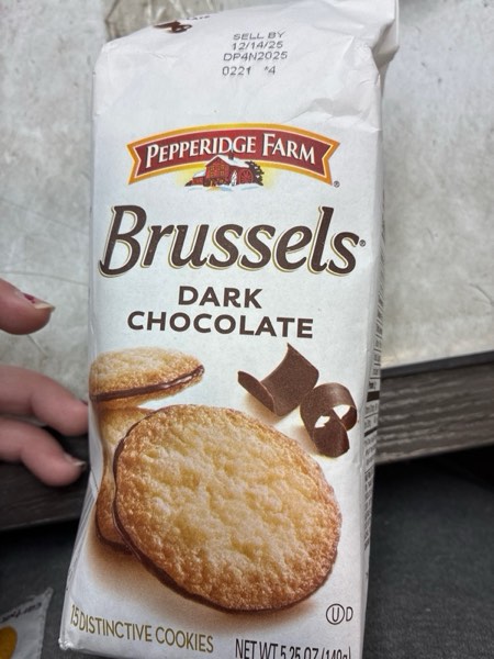 Condition photo showing New/Like New for Pepperidge Farm Brussels Dark Chocolate, 15 Lace Cookies, 5.25 oz. Bag