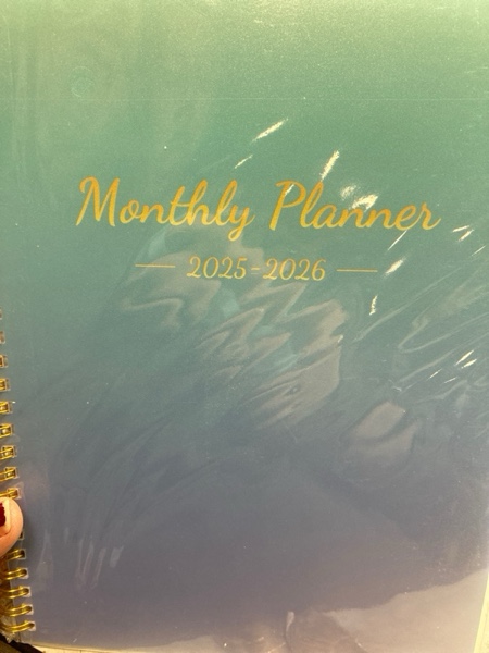 Condition photo showing New/Like New for Monthly Planner 2025-2026, 2025 Calendar 24 Months Planner, JAN 2025 - DEC 2026, 7.4"x9.4", Personal Organizer with Monthly Goals, To-Do List, Habit Tracker, 24 Monthes for School Office Home Planning B5 Jan 2025 -Dec 2026 Gradient Sky&Navy Blue