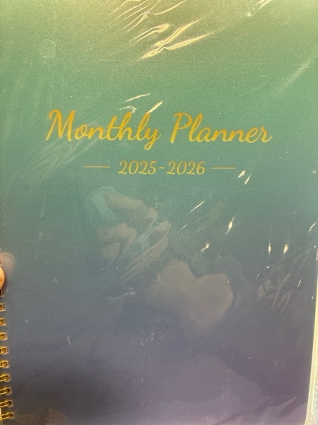 Condition photo showing New/Like New for Monthly Planner 2025-2026, 2025 Calendar 24 Months Planner, JAN 2025 - DEC 2026, 7.4"x9.4", Personal Organizer with Monthly Goals, To-Do List, Habit Tracker, 24 Monthes for School Office Home Planning B5 Jan 2025 -Dec 2026 Gradient Sky&Navy Blue