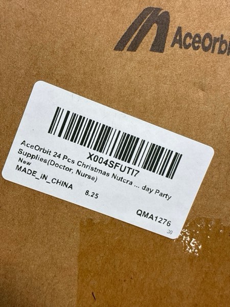 Condition photo showing New/Like New for 24 Pcs Christmas Nutcracker Ornaments 4.7 Inch Wooden Hanging Nutcrackers Figure for Christmas Tree Hanging Double-Sided Printing Holiday Decor Xmas Party Supplies(Doctor, Nurse)