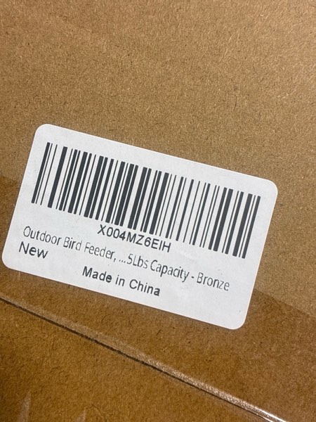 Condition photo showing New/Like New for Outdoor Bird Feeder, Heavy Duty Retro Lamp Style Bird Feeders for Outside Hanging, Double Metal Mesh Birdfeeder with Lid Fixing Buckle, 3Lbs Capacity - Bronze Bronze Retro Lamp Bird Feeder