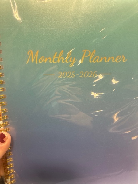 Condition photo showing New/Like New for Monthly Planner 2025-2026, 2025 Calendar 24 Months Planner, JAN 2025 - DEC 2026, 7.4"x9.4", Personal Organizer with Monthly Goals, To-Do List, Habit Tracker, 24 Monthes for School Office Home Planning B5 Jan 2025 -Dec 2026 Gradient Sky&Navy Blue