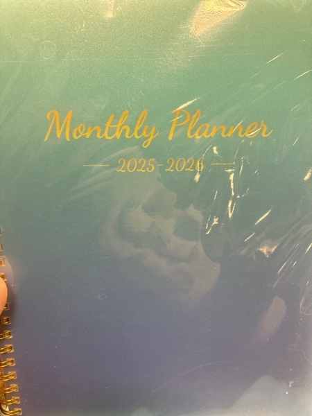 Condition photo showing New/Like New for Monthly Planner 2025-2026, 2025 Calendar 24 Months Planner, JAN 2025 - DEC 2026, 7.4"x9.4", Personal Organizer with Monthly Goals, To-Do List, Habit Tracker, 24 Monthes for School Office Home Planning B5 Jan 2025 -Dec 2026 Gradient Sky&Navy Blue