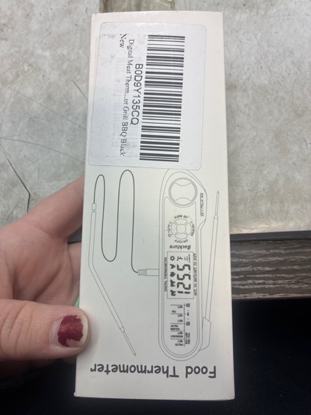 Condition photo showing New/Like New for Wire Digital Meat Thermometer, Instant Read, Long Wire Range, Alarm, Backlit, High-Temp-Resist Food Thermometer, Kitchen Gadgets, Grilling BBQ Accessories for Smoker, Cooking, Oven, Rotisserie, Black