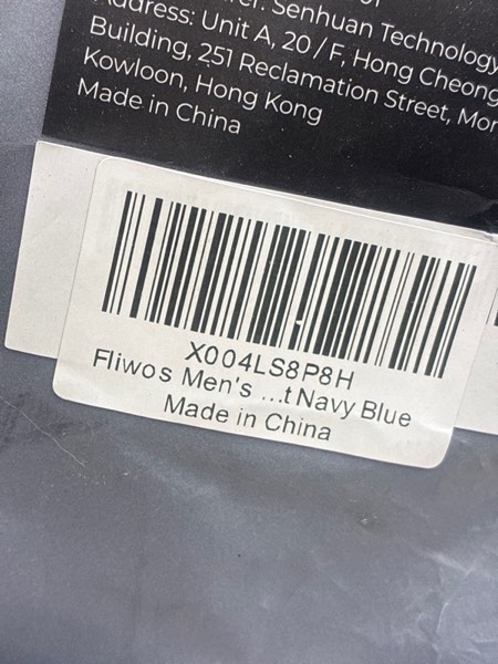 Condition photo showing New/Like New for Fliwos Men's Sweatpants, TriProof Stretch Track Pants with Zipper Pocket Drawstring Joggers Lightweight Pants Navy Blue Large