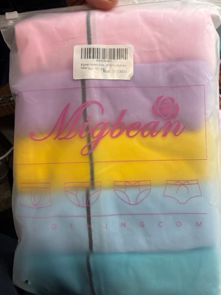 Condition photo showing New/Like New for Migbean Underwear for Women Cotton Full Coverage Briefs High Waist Panties Soft Strech Ladies Breathable Panty Multi Pack Multicolored3-5packs Small