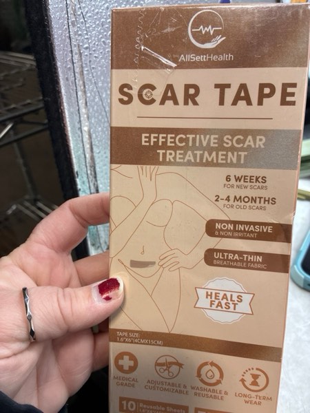 Condition photo showing New/Like New for AllSett Health Silicone Sheets for Scars, Post Surgery, Tummy Tuck, C-Section Recovery, Keloid Bump Removal, Stretch Marks Removal (6 Inch x 1.6 Inch), Pack of 6 6 Pack