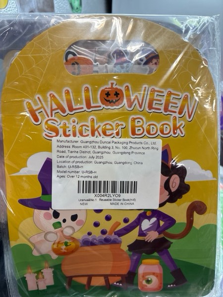 Condition photo showing New/Like New for 6 Pack Halloween Reusable Sticker Books for Toddlers 1-3, Activities Books Crafts for Kids 2-4, Removable Puffy Stickers for Girls Boys 3-5, Travel Toys Holiday Gifts Halloween Basket Stuffers