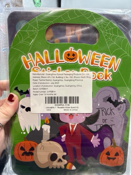 Condition photo showing New/Like New for 6 Pack Halloween Reusable Sticker Books for Toddlers 1-3, Activities Books Crafts for Kids 2-4, Removable Puffy Stickers for Girls Boys 3-5, Travel Toys Holiday Gifts Halloween Basket Stuffers