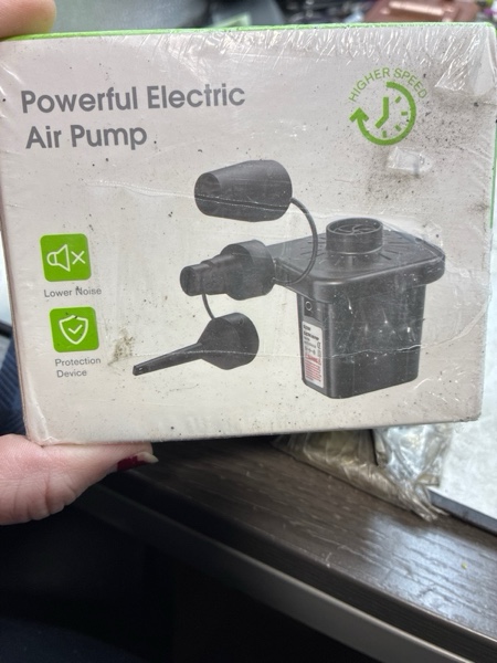 Condition photo showing Good Condition for Electric Air Pump for Inflatables,Portable Quick-Fill Air Pump with 3 Nozzles,110-120V, Inflator & Deflator Pumps for Outdoor Camping, Air Mattress Beds,Boats,Inflatable Cushion,Couch,Pool Floats