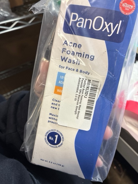 Condition photo showing New/Like New for PanOxyl Acne Foaming Wash Benzoyl Peroxide 10% Maximum Strength Antimicrobial, 5.5 Oz 5.5 Ounce (Pack of 1)