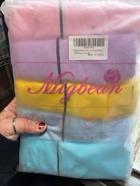 Condition photo showing New/Like New for Migbean Underwear for Women Cotton Full Coverage Briefs High Waist Panties Soft Strech Ladies Breathable Panty Multi Pack Multicolored3-5packs Small