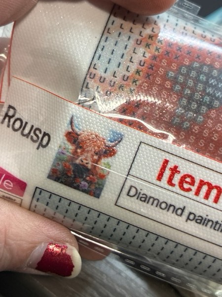 Condition photo showing New/Like New for Rousp 5D Diamond Painting Kits Diamond Art for Adults DIY Highland Cow Round Full Diamond Painting Craft Kits for Home Wall Decor Gift (15.7x19.6 inch) Highland Cow 1