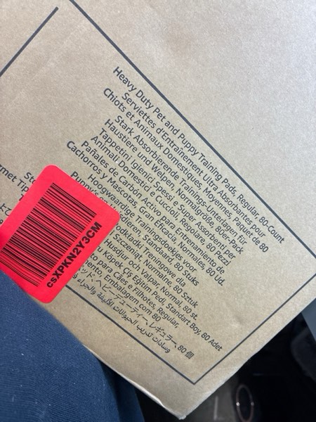 Condition photo showing Good Condition for Amazon Basics Heavy Duty Dog and Puppy Pee Pads, 5-Layer Leak-Proof Ultra Absorbent, Quick-Dry Surface, Potty Training, Regular (24x23"), 80 Count, Blue & White 24 x 23 Inches 80