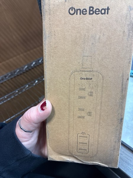 Condition photo showing New/Like New for Flat Plug Power Strip with USB - 2 Outlets 3 USB Charging Ports(3.1A, 15W), Desktop Charging Station with 5 ft Braided Extension Cord for Travel Cruise, Home Office, ETL Listed