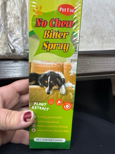 Condition photo showing New/Like New for No Chew Spray for Dogs, Bitter Apple Spray for Dogs to Stop Chewing, Indoor or Outdoor Deterrent Training Corrector for Furniture Protection, Anti Marking, Anti-Scratch 200ML