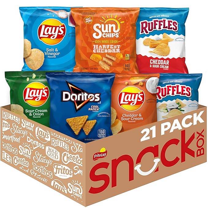 Frito-Lay Tangy Favorites Mix, Variety Pack of Chips (Pack of 21)