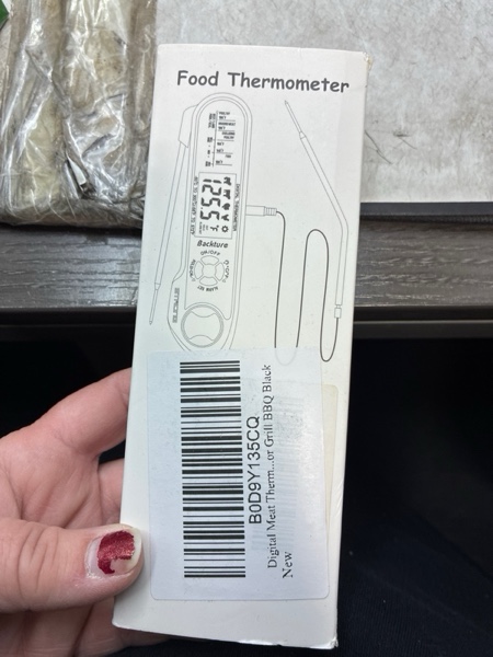 Condition photo showing New/Like New for Wire Digital Meat Thermometer, Instant Read, Long Wire Range, Alarm, Backlit, High-Temp-Resist Food Thermometer, Kitchen Gadgets, Grilling BBQ Accessories for Smoker, Cooking, Oven, Rotisserie, Black