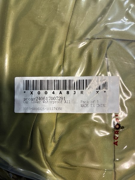 Condition photo showing New/Like New for ACROPIX Car Cover Waterproof All Weather Full Exterior Cover Rain Hail Sun Protector Car Cover Dark Greent Fit for Jeep Wrangler JK JL 4DR with Door Zipper - Pack of 1 Dark Green for Jeep Wrangler 4 Door