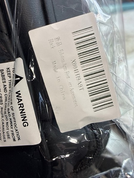 Condition photo showing New/Like New for Arm Rest Cover for Car, Microfiber Leather Car Center Console Cover with 2 Storage Bags and a Tissue Box, Universal Car Console Covers Accessories, Black