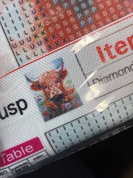 Condition photo showing New/Like New for Rousp 5D Diamond Painting Kits Diamond Art for Adults DIY Highland Cow Round Full Diamond Painting Craft Kits for Home Wall Decor Gift (15.7x19.6 inch) Highland Cow 1