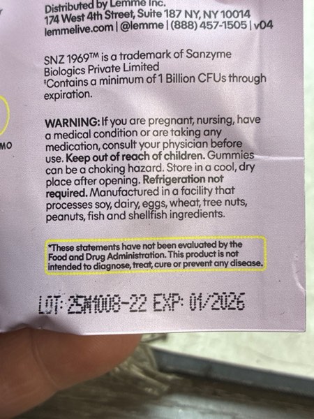 Condition photo showing New/Like New for Lemme Purr Vegan Vaginal Probiotic Gummies - 14ct