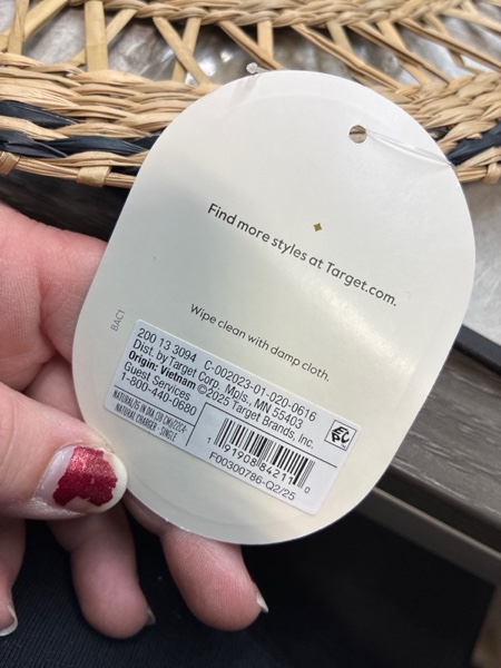 Condition photo showing New/Like New for Seagrass Black Border Charger - Threshold