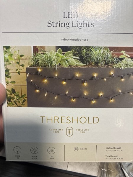 Condition photo showing New/Like New for 100ct LED Indoor Outdoor Miniature String Lights Clear Bulbs with Black Wire - Threshold™