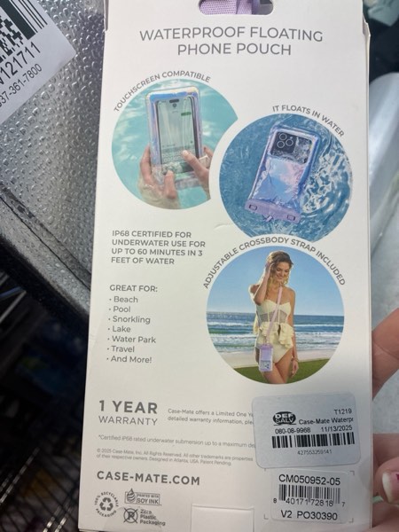 Condition photo showing New/Like New for Case-Mate Waterproof Pouch - Soap Bubble