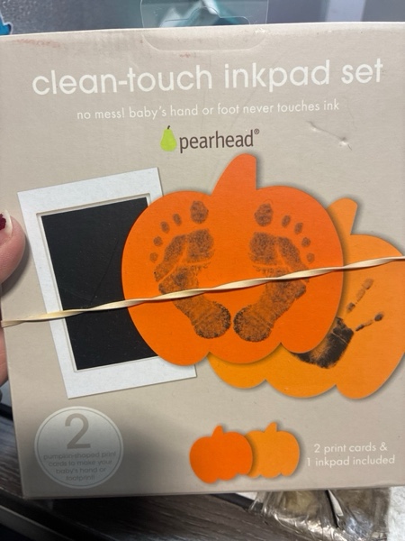 Condition photo showing New/Like New for Pearhead Halloween Pumpkin Clean-Touch Ink Pad Kit for Babies - 3pc