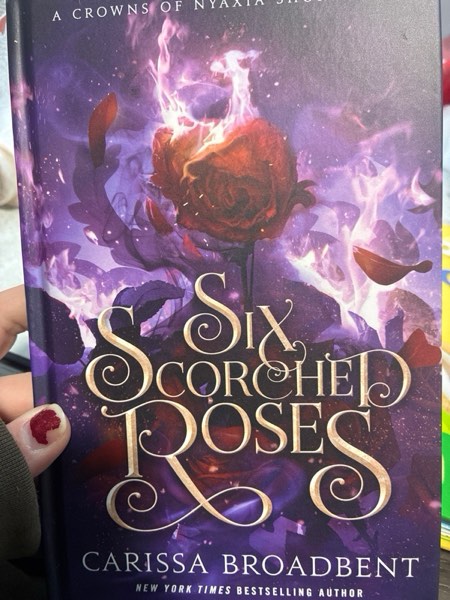 Condition photo showing New/Like New for Six Scorched Roses - Target Exclusive Edition - by Carissa Broadbent (Hardcover)