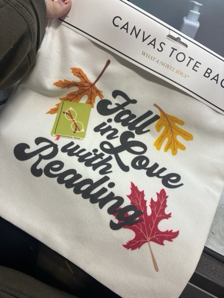 Condition photo showing New/Like New for Fall in Love with Reading Tote Bag
