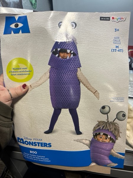 Condition photo showing New/Like New for (3T-4T) Toddler Monster Inc Boo Deluxe Costume