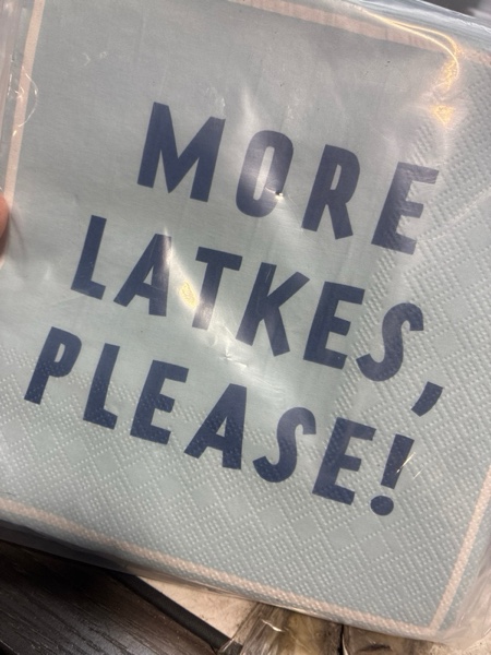 Condition photo showing New/Like New for 16ct 'More Latkes, Please' Dinner Napkins - Spritz™