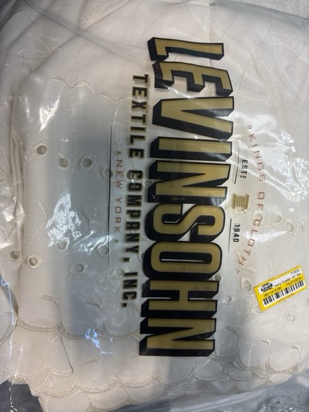 Condition photo showing New/Like New for Eyelet Bed Skirt, Ruffled Design, 14 Inch Drop, Embroidered