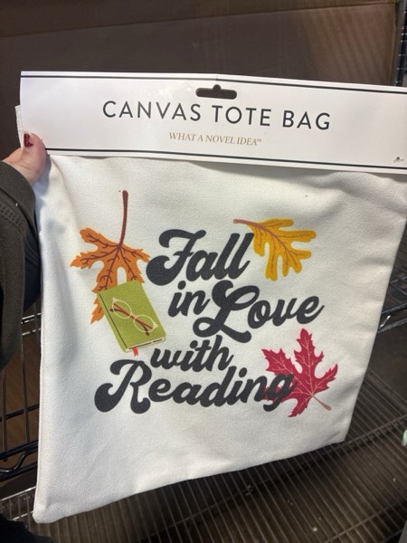 Condition photo showing New/Like New for Fall in Love with Reading Tote Bag