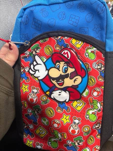 Condition photo showing New/Like New for Boys' Super Mario Gaming Sling Pack Pouch