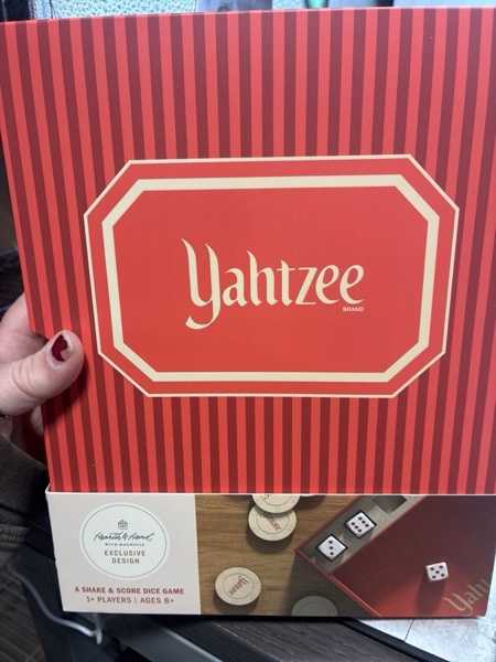 Condition photo showing New/Like New for WS Game Company Hearth & Hand Yahtzee Bookshelf Edition