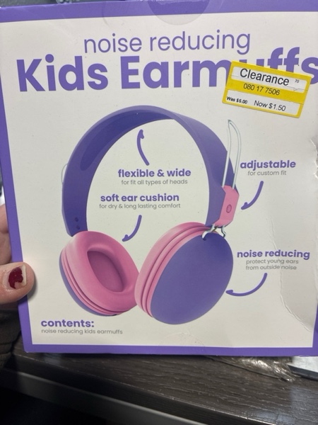 Condition photo showing New/Like New for Vivitar Noise Reducing Earmuffs - Purple/Pink