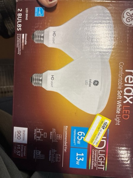 Condition photo showing New/Like New for Relax soft white hd 65watt equivalent br40 floodlight Led