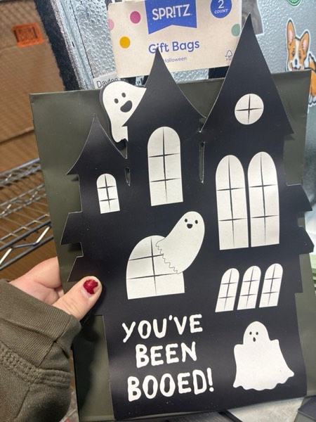 Condition photo showing New/Like New for 2pk Small Halloween House Gift Bag Black - Spritz™