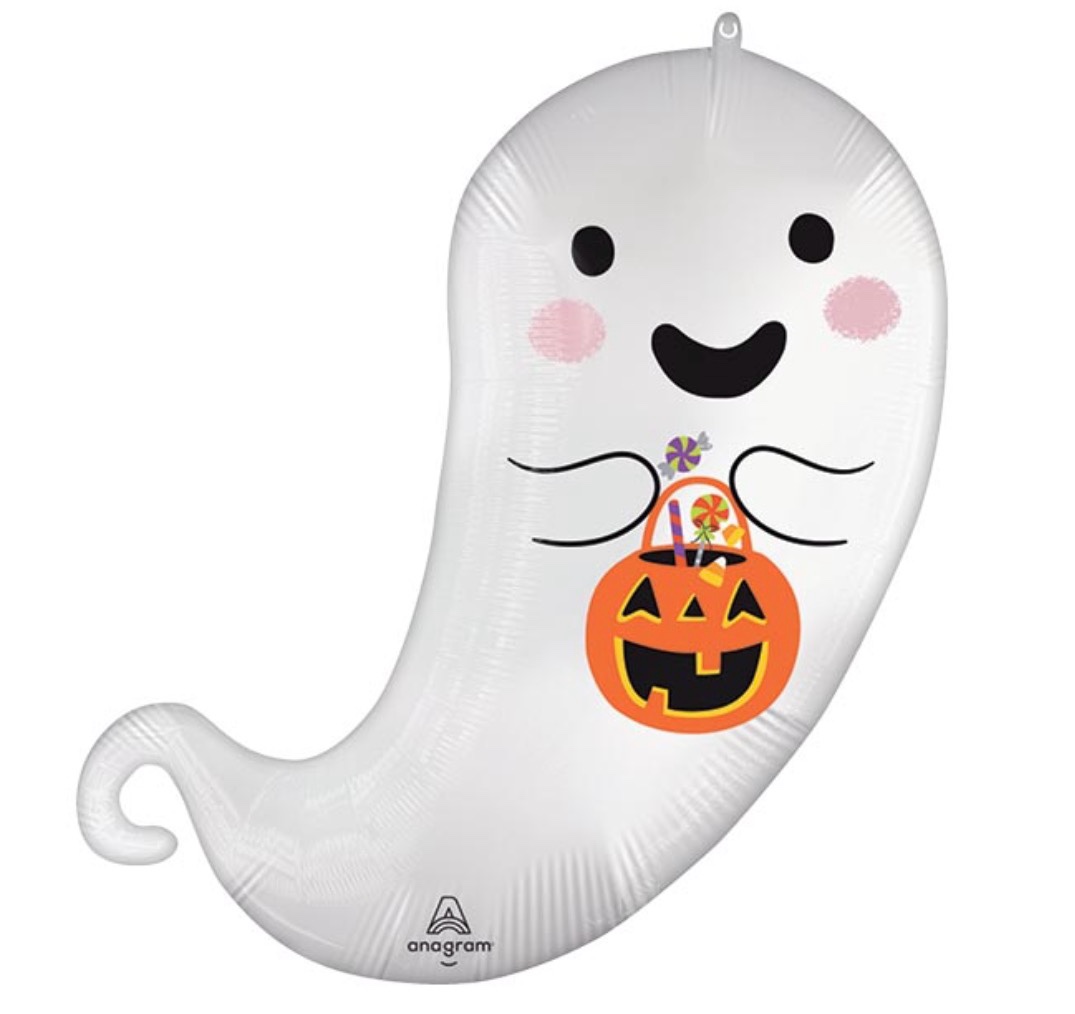 SATIN TRICK OR TREAT GHOST SHAPE