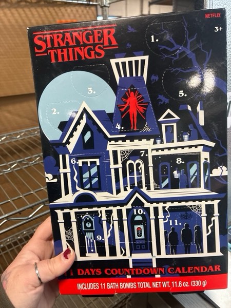 Condition photo showing New/Like New for Stranger Things 11 Day Countdown Calendar Bath and Body Set - 11.6oz/11pc